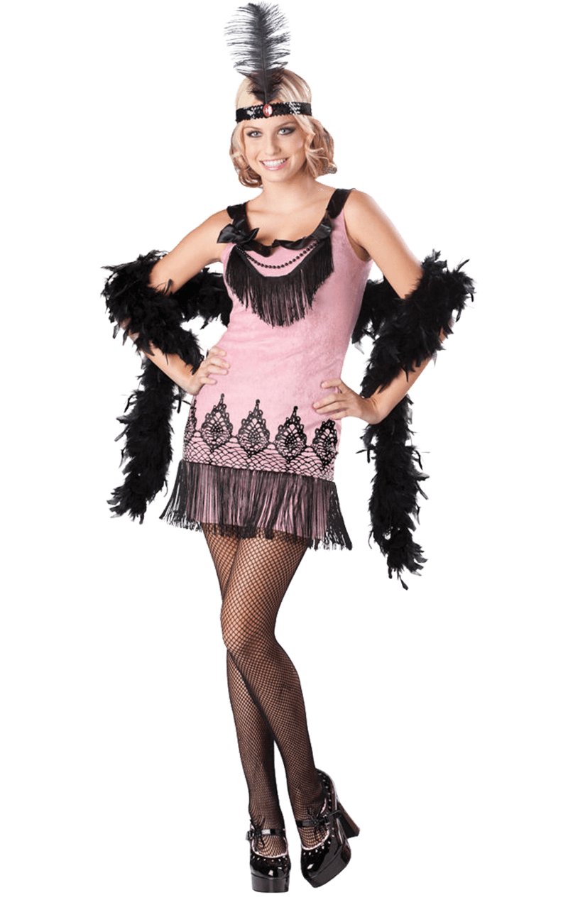 Pink Flirty Flapper Costume - Simply Fancy Dress
