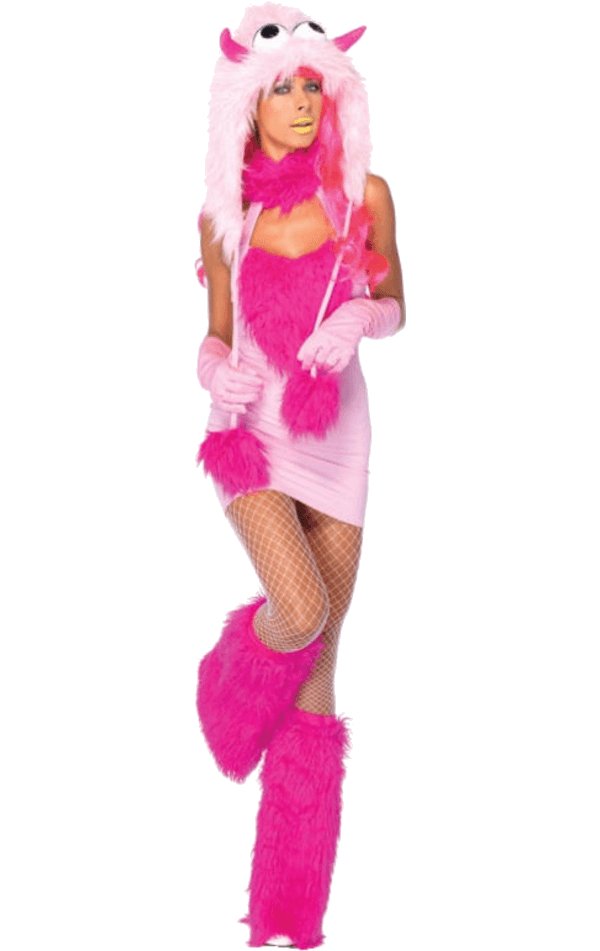 Pink Puff Monster Costume - Simply Fancy Dress