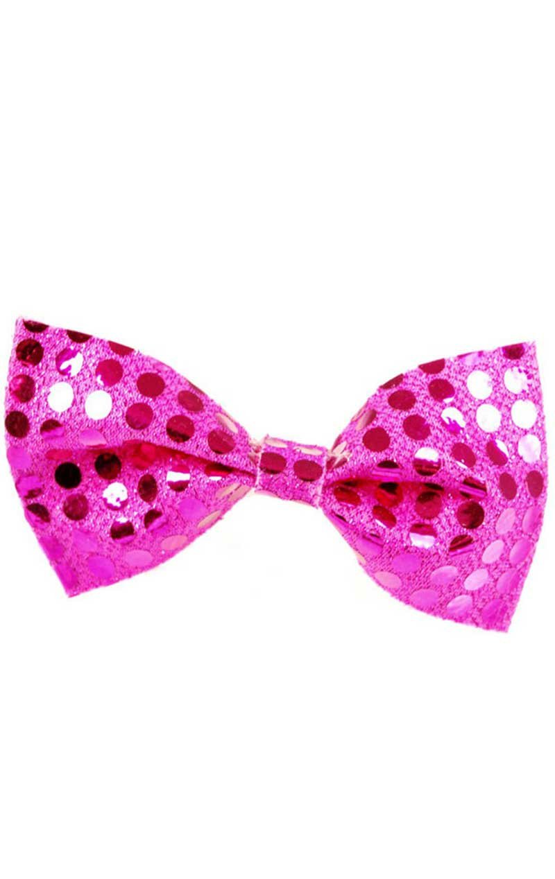 Pink Sequin Bow Tie - Simply Fancy Dress