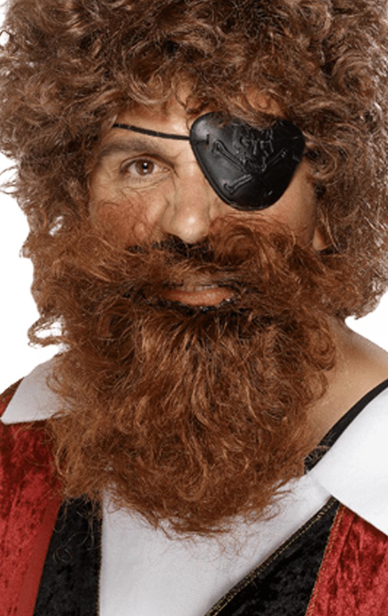 Pirate Brown Nylon Beard Accessory - Simply Fancy Dress