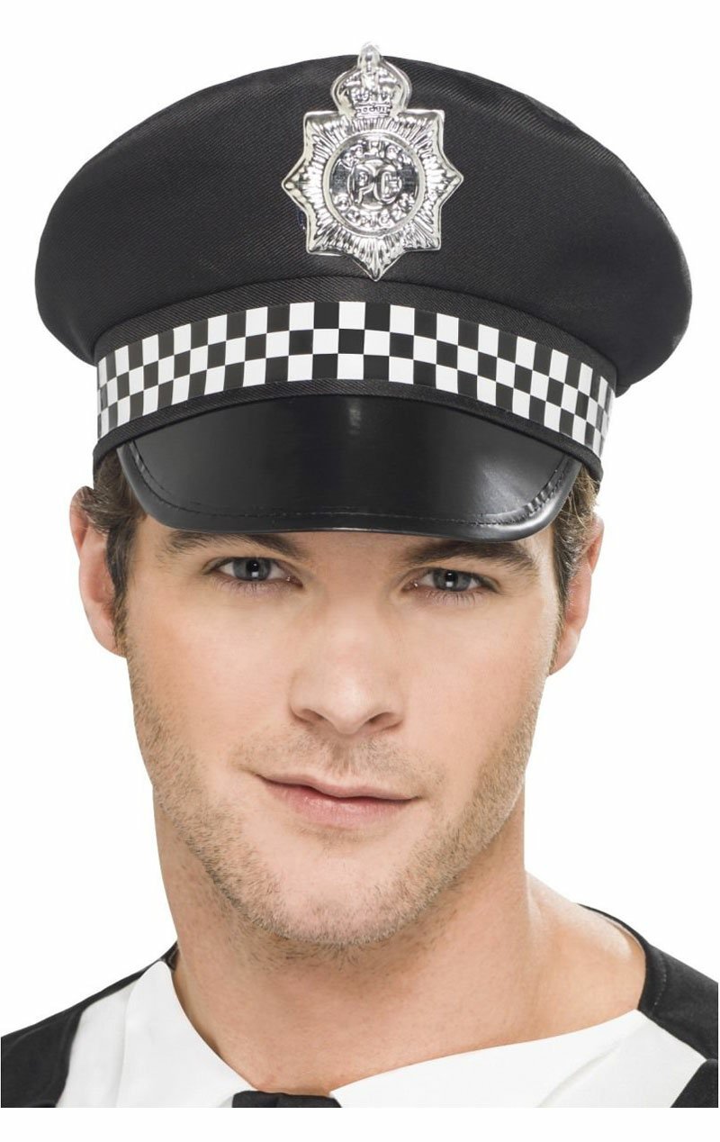 Policeman Panda Cap Accessory - Simply Fancy Dress