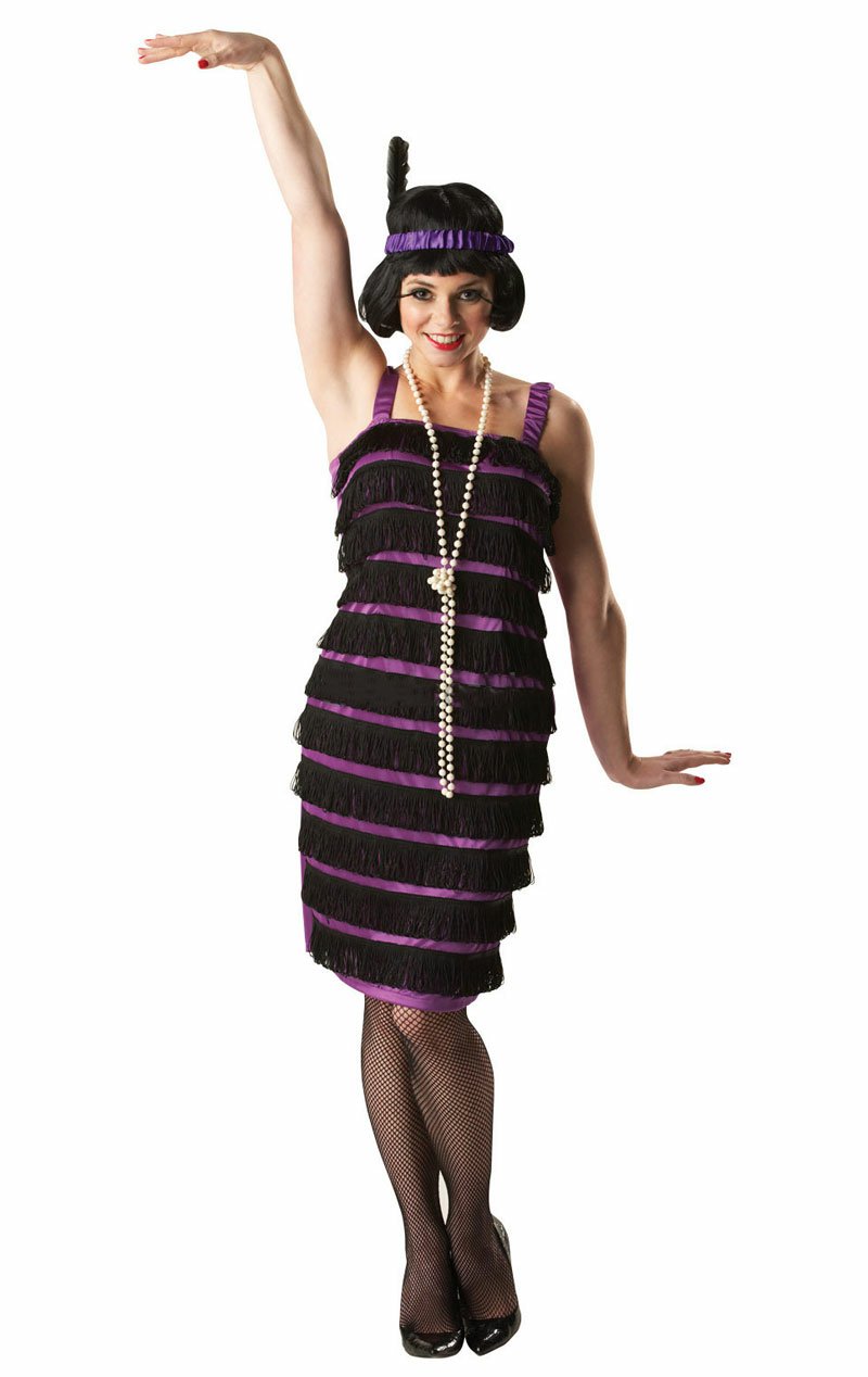 Purple & Black Flapper Dress - Simply Fancy Dress