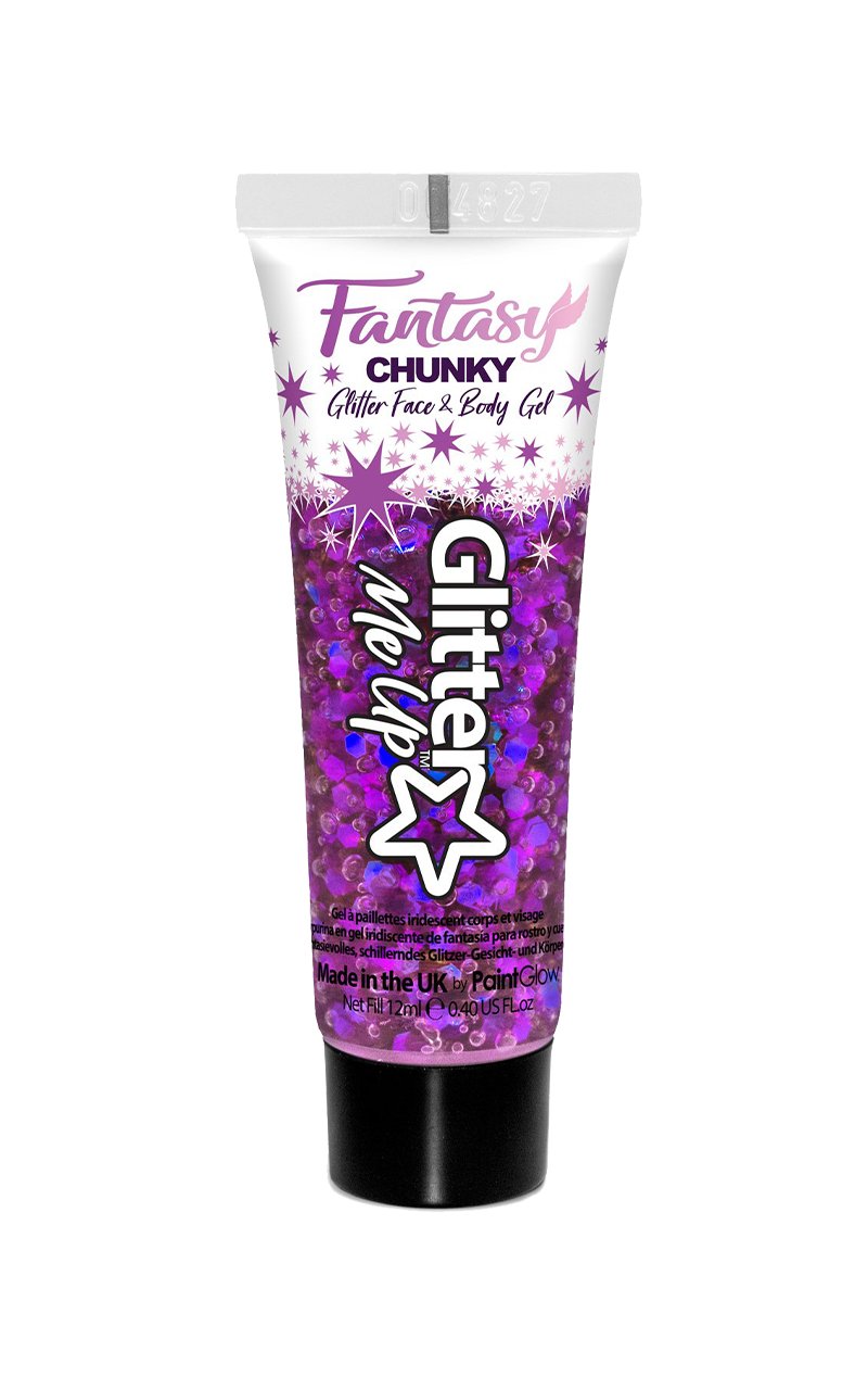 Purple Face And Body Glitter Gel - Simply Fancy Dress