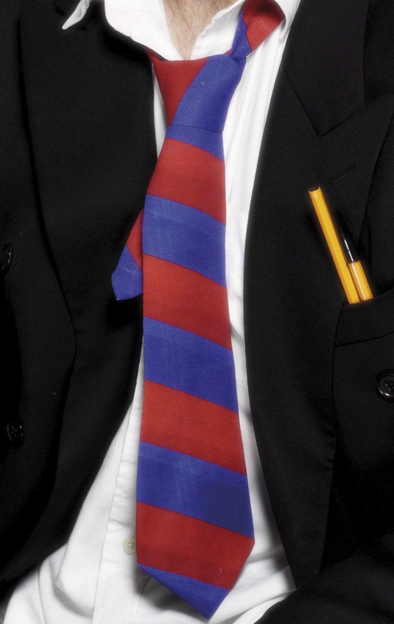 Red and Blue School Tie Accessory - Simply Fancy Dress