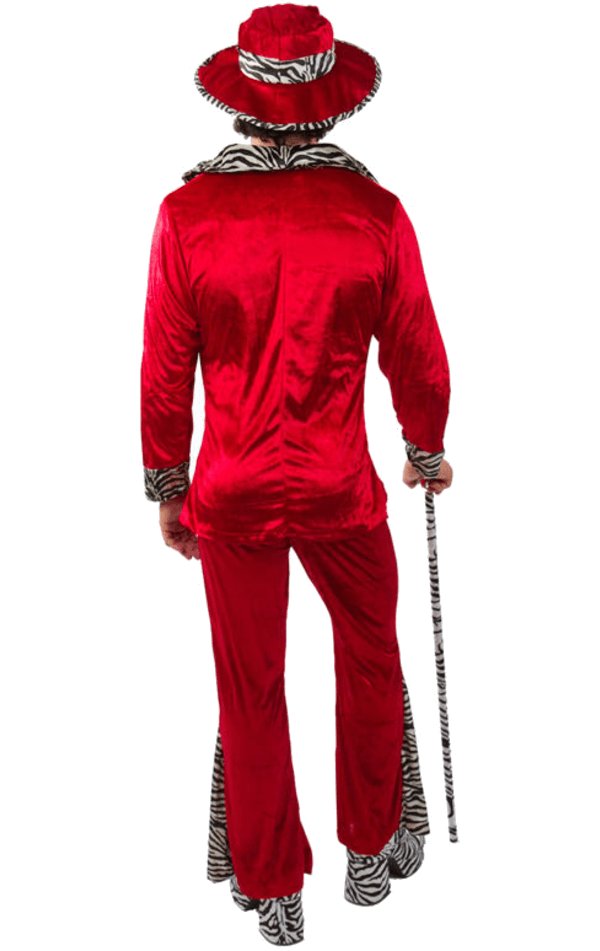 Red Pimp Costume & Hat - Simply Fancy Dress