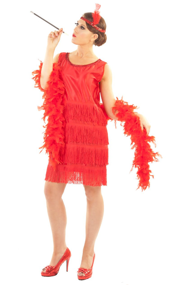 Roaring 20s Flapper Red Costume - Simply Fancy Dress