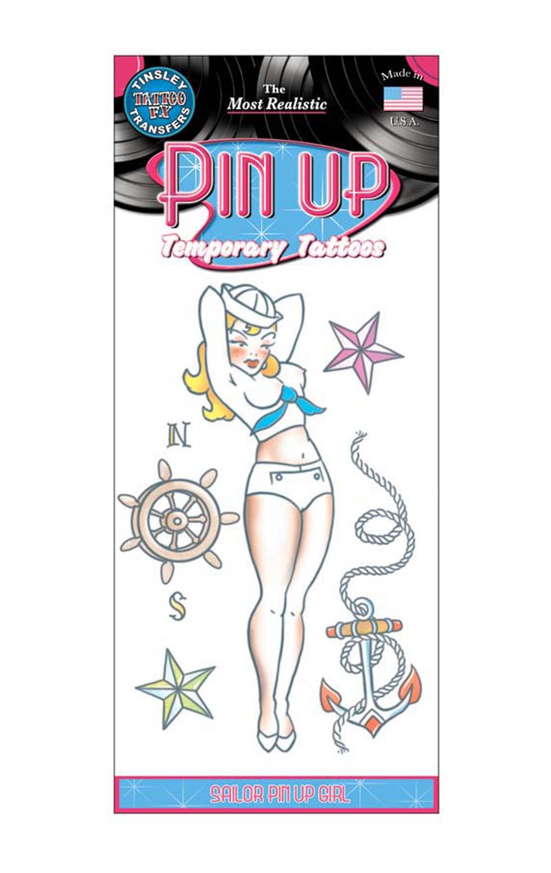 Sailor Pin Up Tattoo Accessory - Simply Fancy Dress