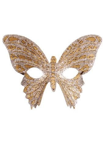 Silver and Gold Butterfly Mask - Simply Fancy Dress