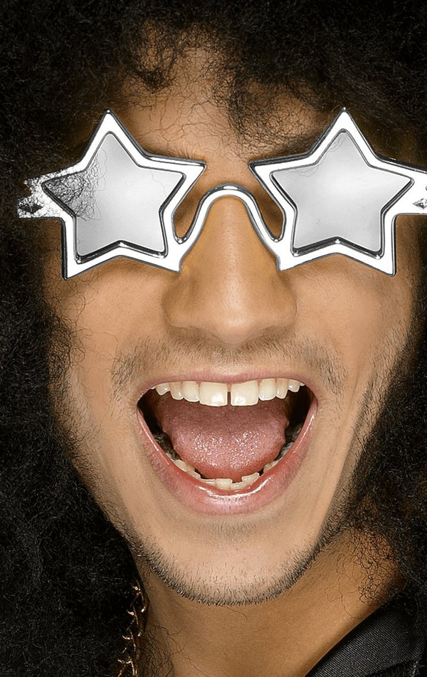 Silver Superstar Glasses Accessory - Simply Fancy Dress