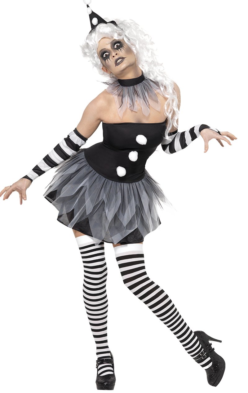 Sinister Pierrot Clown Costume - Simply Fancy Dress