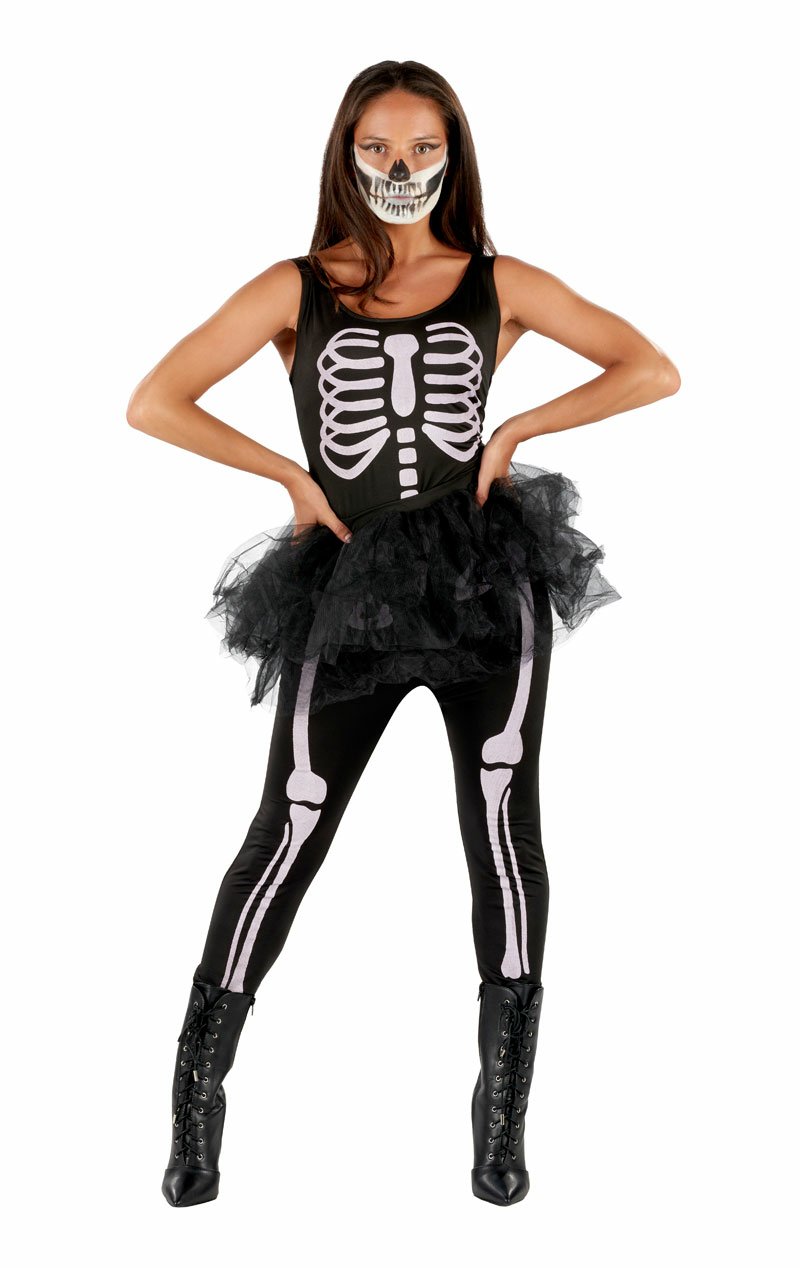 Skeleton Jumpsuit (Black) - Simply Fancy Dress