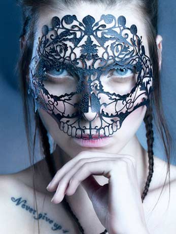 Skull Face Lace - Simply Fancy Dress