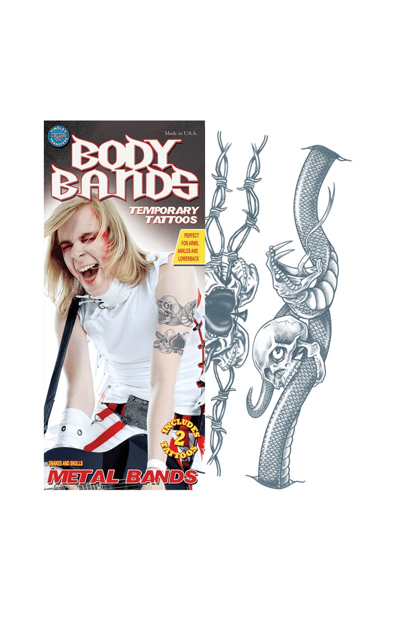 Snake Body Band Tattoo - Simply Fancy Dress