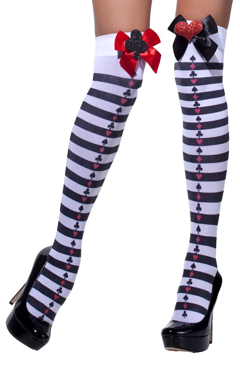 Stripy Stocking Bow & Glitter Accessory - Simply Fancy Dress