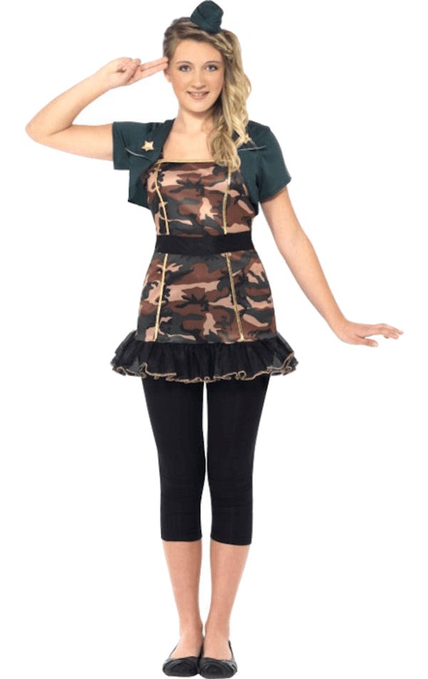 Teen Army Girl Costume - Simply Fancy Dress