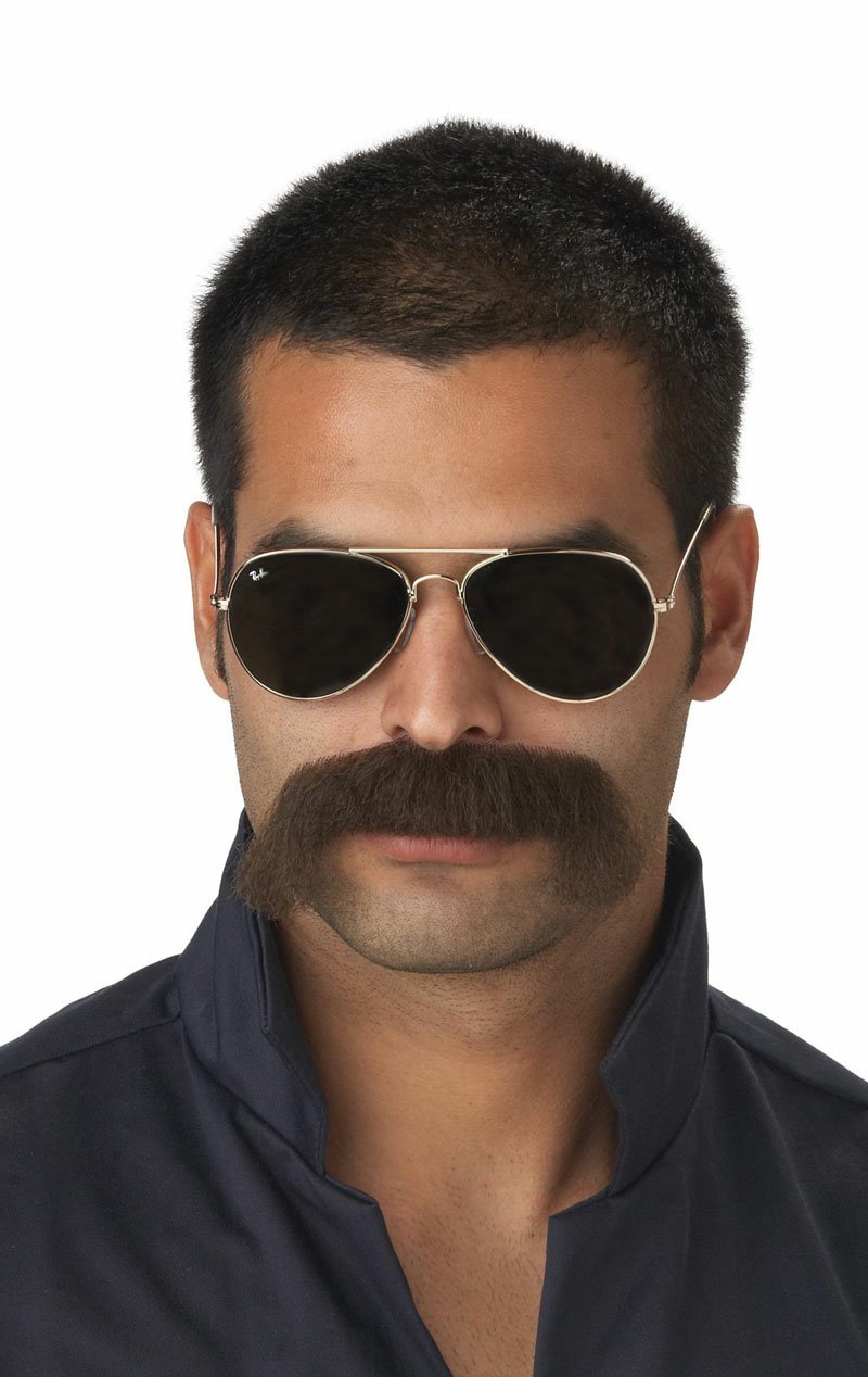 The Man Brown Moustache Accessory - Simply Fancy Dress