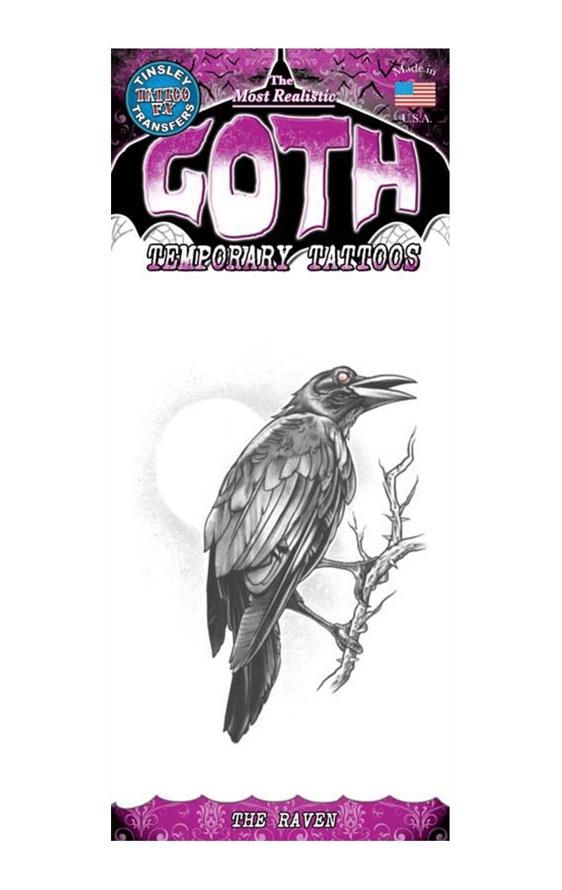 The Raven Goth Tattoo - Simply Fancy Dress