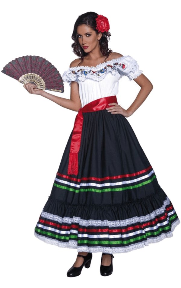 Traditional Mexican Woman Costume - Simply Fancy Dress