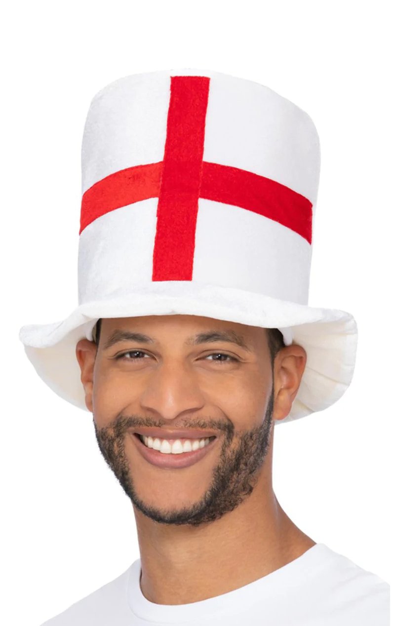 Unisex Deluxe England Flag Top Hat - Simply Fancy Dress