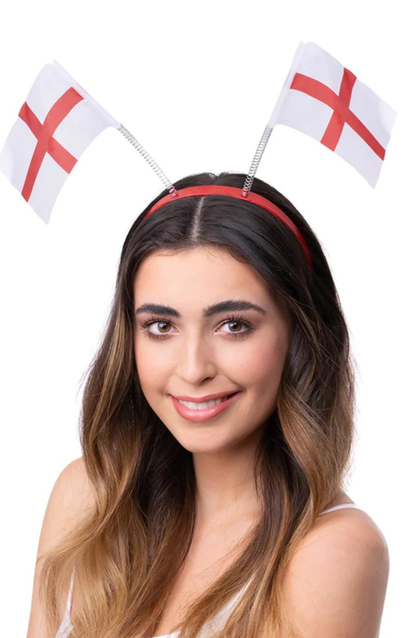 Unisex England Flag Bopper Head Band - Simply Fancy Dress