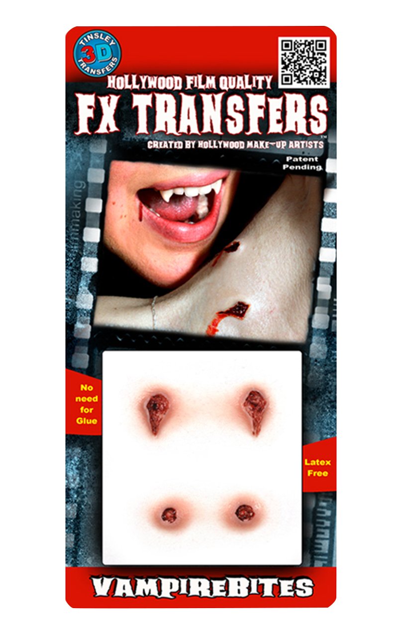 Vampire Bites 3D FX Transfers Accessory - Simply Fancy Dress