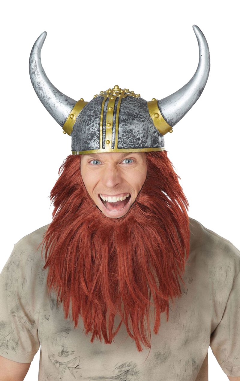 Viking Helmet and Hair Costume Accessory - Simply Fancy Dress