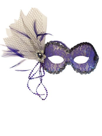 Vintage Purple Lace Mask - Simply Fancy Dress