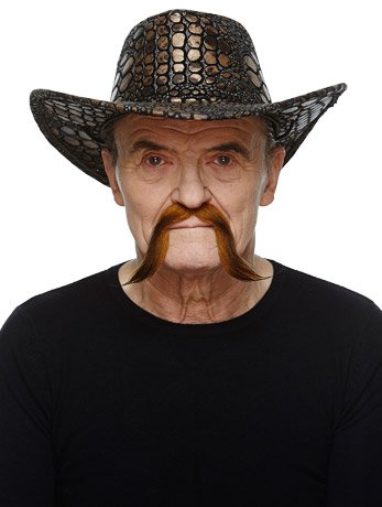Western Fella Brown Moustache - Simply Fancy Dress