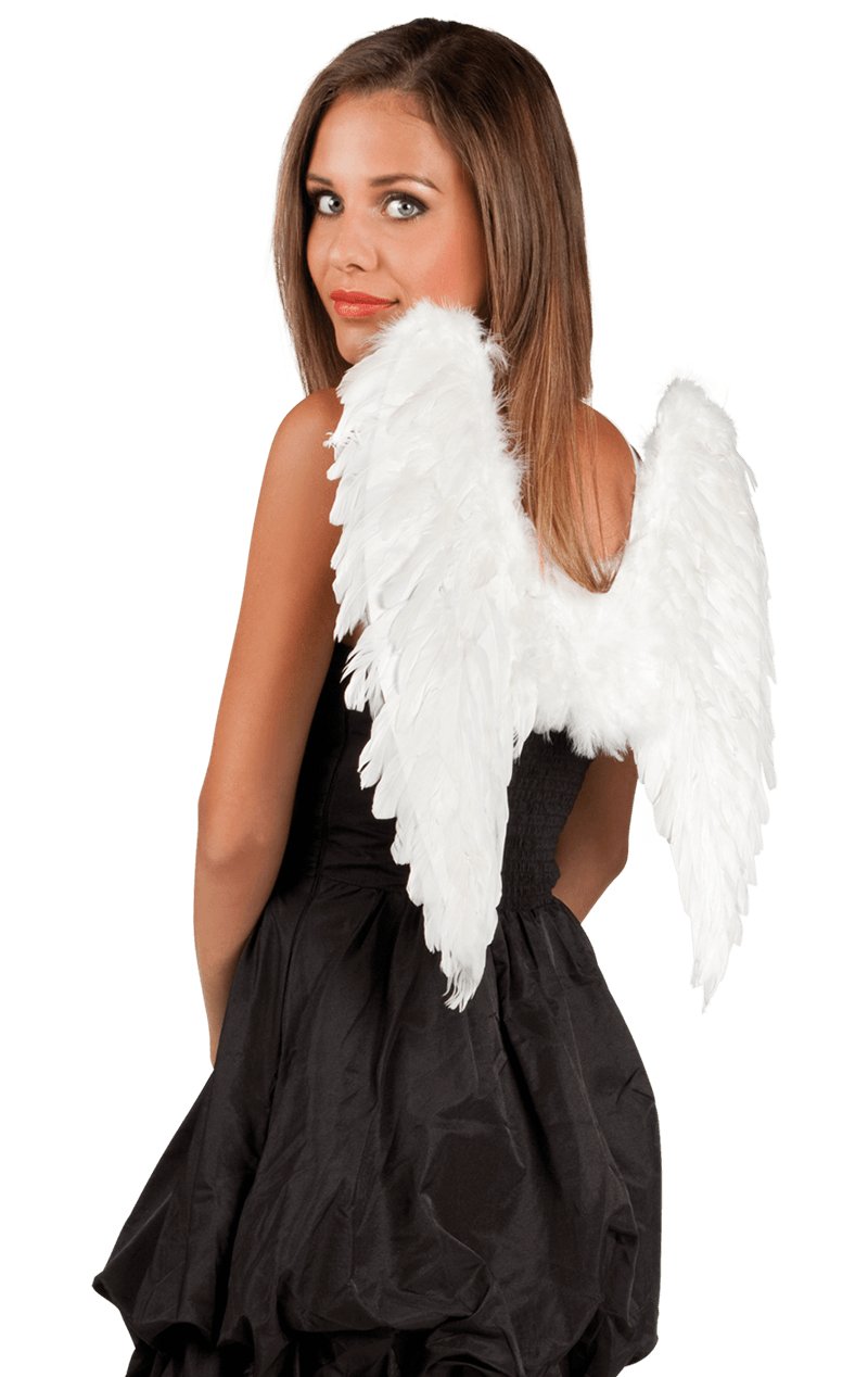 White Feather Wings 50x50cm - Simply Fancy Dress