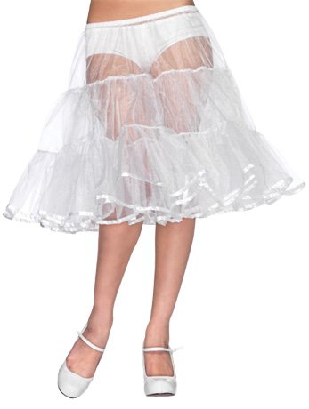 White Knee Length Petticoat Accessory - Simply Fancy Dress