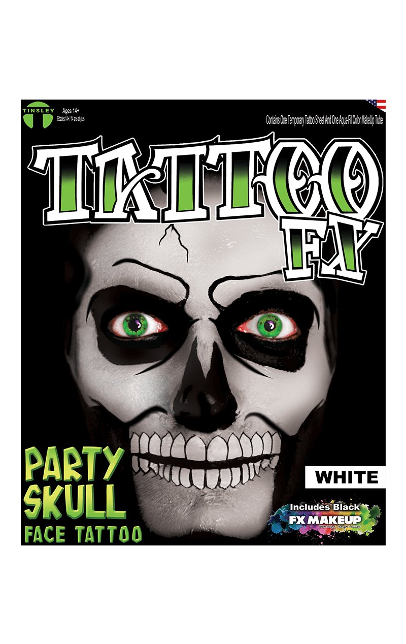 White Party Skull Accessory - Simply Fancy Dress