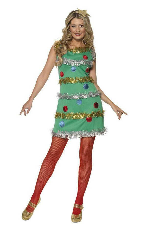 Womens Christmas Tree Dress Costume - Simply Fancy Dress