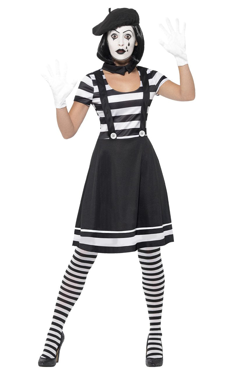 Womens Mime Artist Costume - Simply Fancy Dress