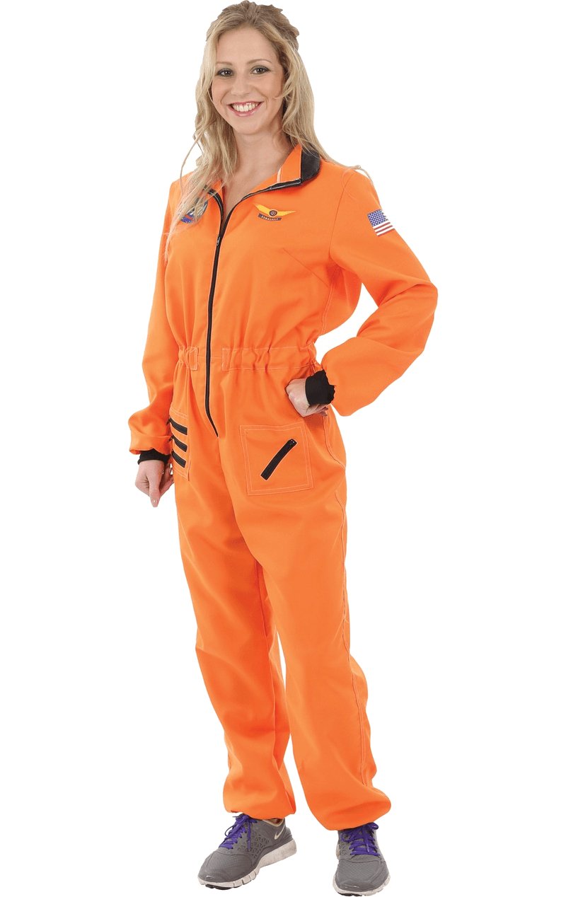 Womens Orange Astronaut Costume - Simply Fancy Dress