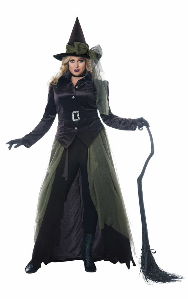 Womens Plus Size Gothic Witch Costume - Simply Fancy Dress
