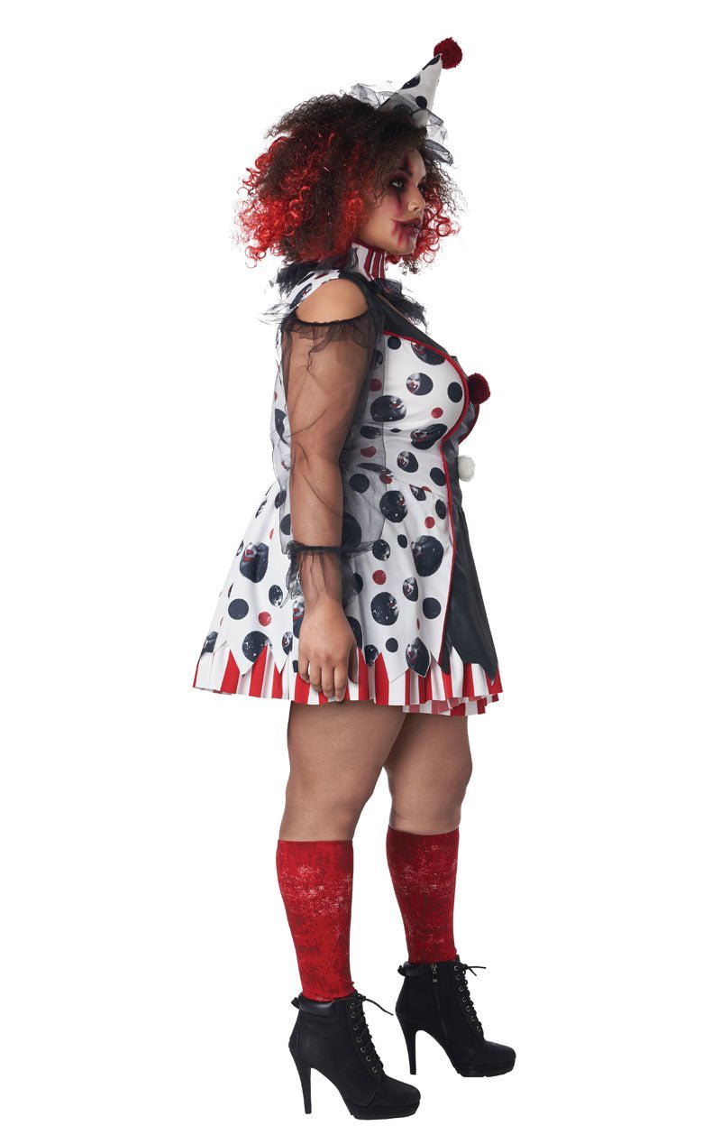 Womens Plus Size Twisted Clown Costume - Simply Fancy Dress