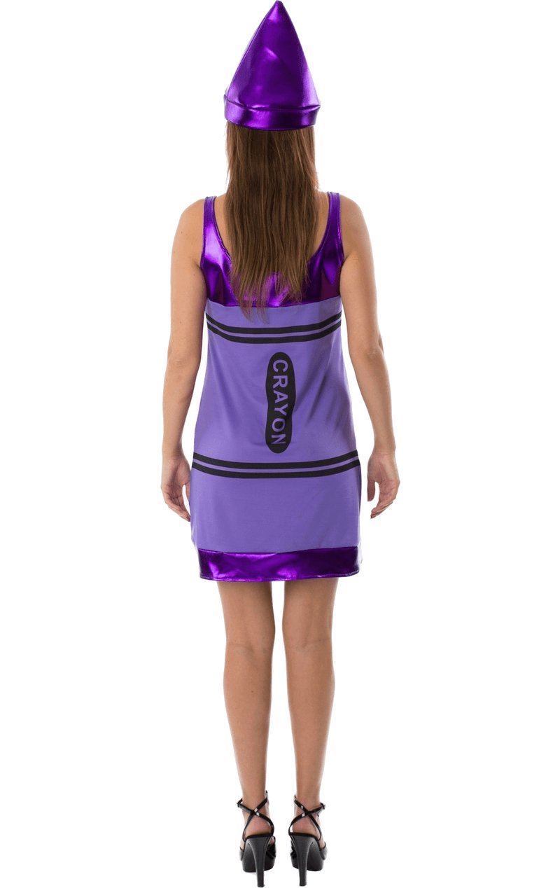 Womens Purple Crayon Fancy Dress Costume - Simply Fancy Dress