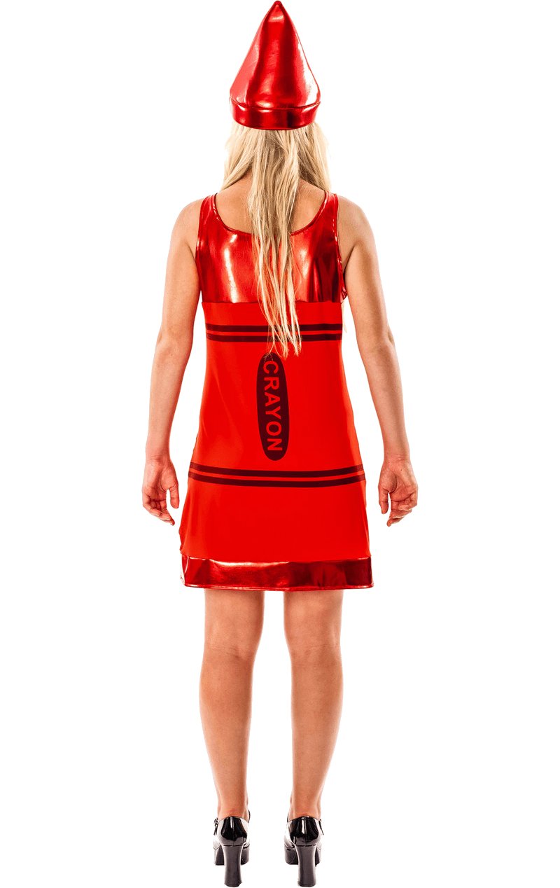 Womens Red Crayon Fancy Dress Costume - Simply Fancy Dress