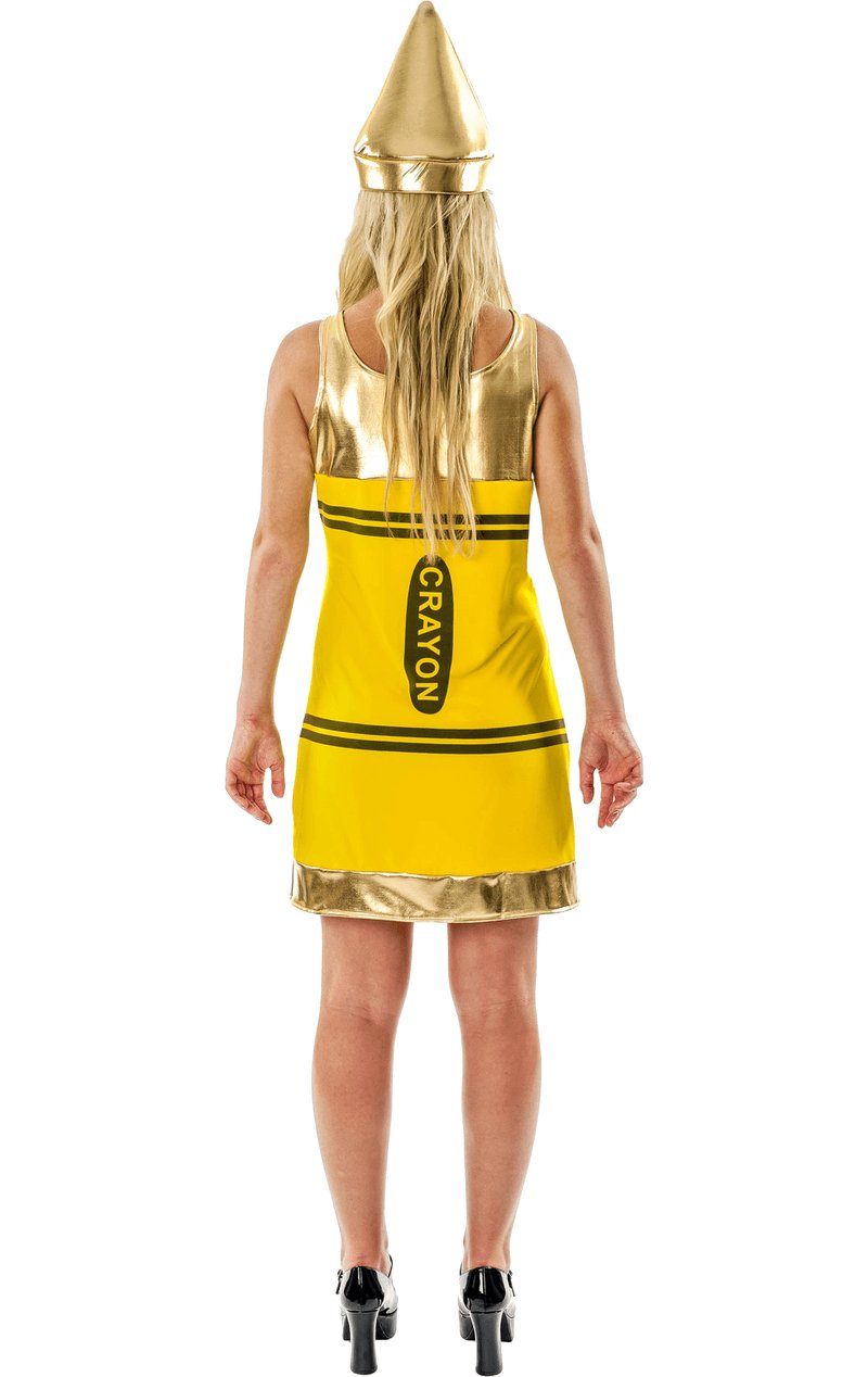 Womens Yellow Crayon Fancy Dress Costume - Simply Fancy Dress