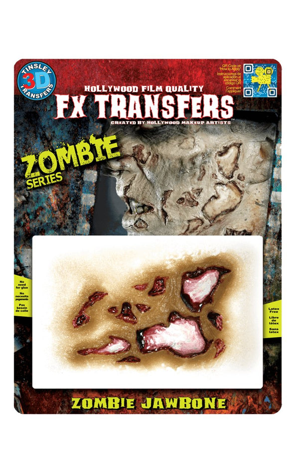 Zombie Jawbone FX Transfer - Simply Fancy Dress